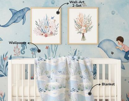 World map - Print Personalized Baby Blanket