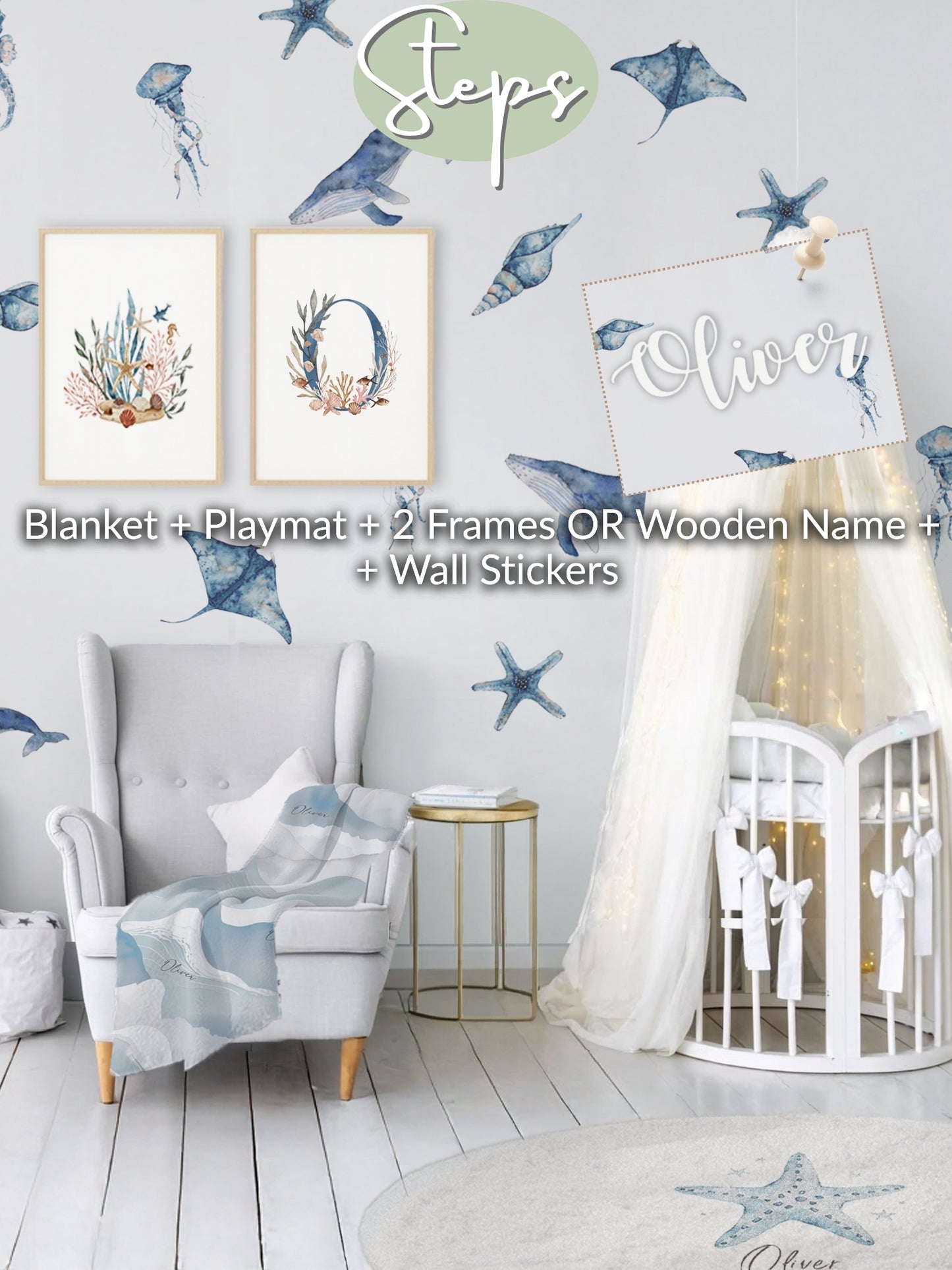 Whale Dreams Nursery Set