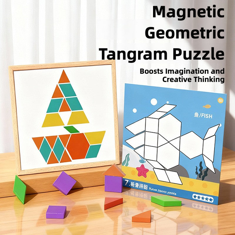 Magnetic Tangram Puzzles - Montessori Learning (225 pcs)