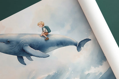 Whale Nursery Wallpaper Peel & Stick