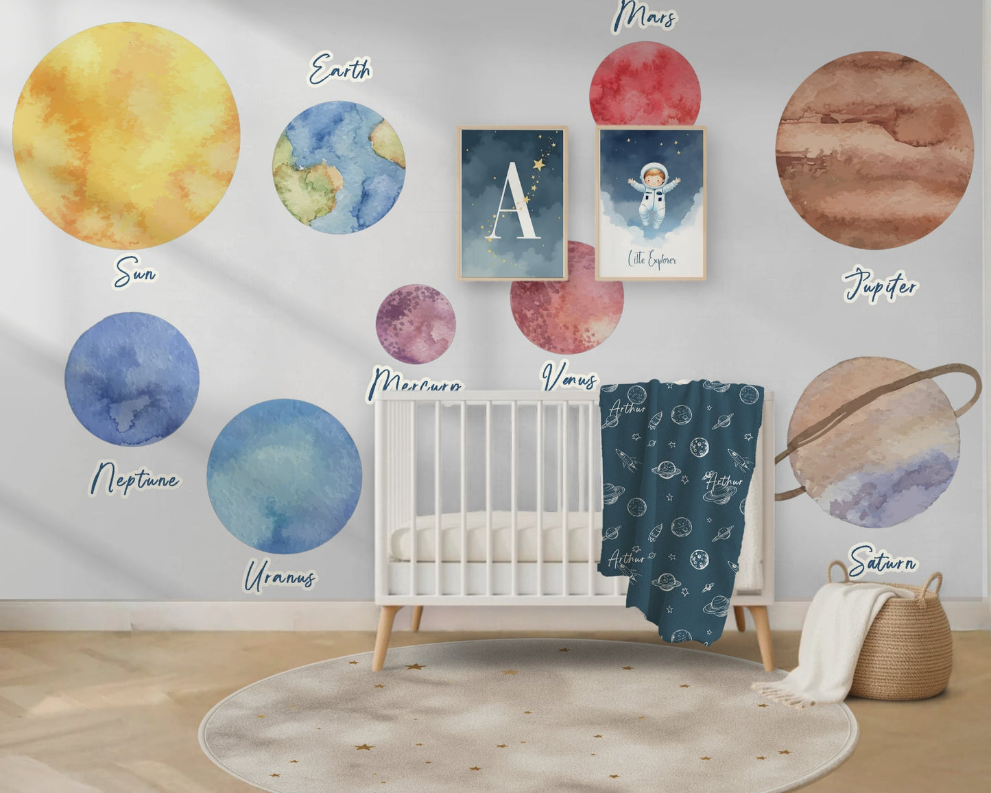 Space Universe Wall Stickers - Peel & Stick Decals