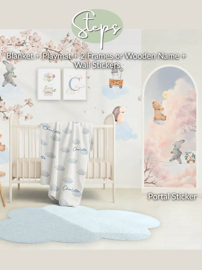 Animal Castle Nursery Wallpaper Peel & Stick