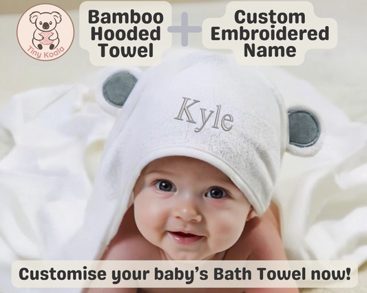 Embroidered 100% Bamboo Hooded Baby Towel – Ultrasoft