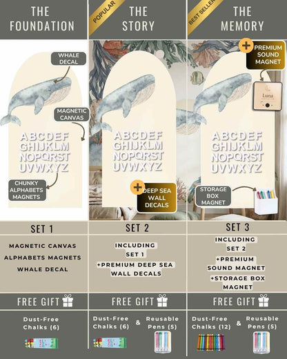 Deep Sea Whale Magnetic Storywall