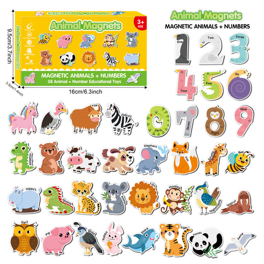 Animals & Numbers Magnets (38 pcs)