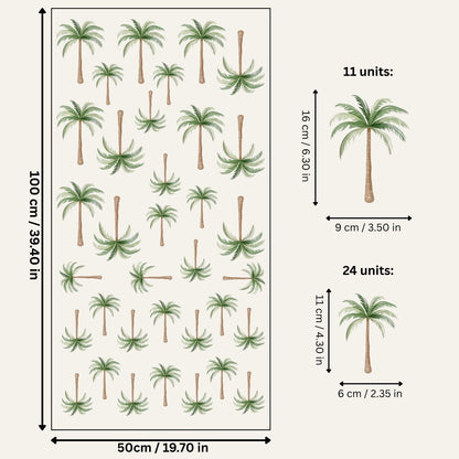 Palm Trees Jungle Leaves Wall Stickers - Peel & Stick Decals