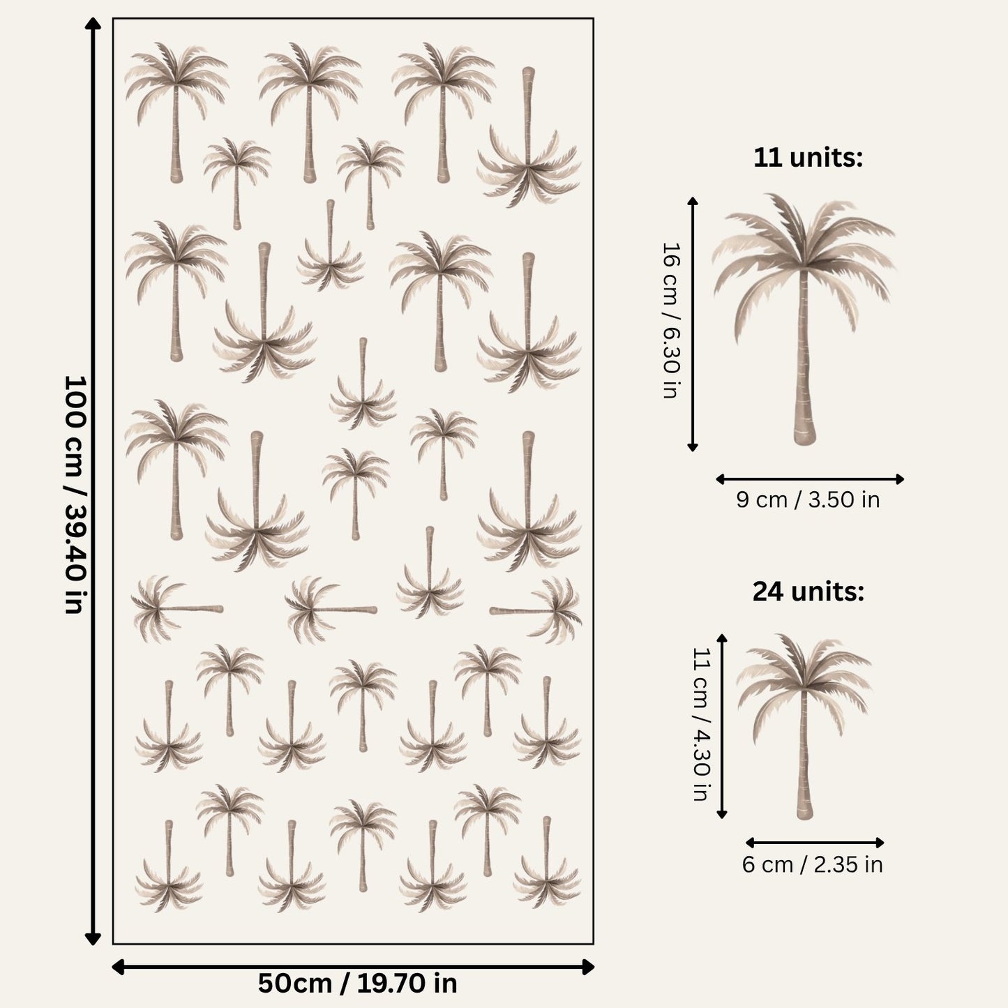 Palm Trees Safari Leaves Wall Stickers - Peel & Stick Decals