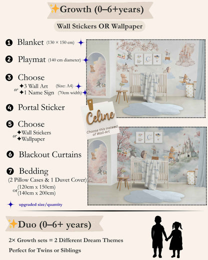 Animal Castle Dream World Nursery Set