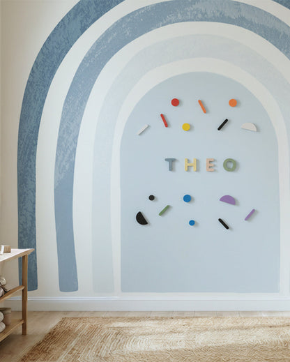 Calm Blue Rainbow Montessori Play Corner Set