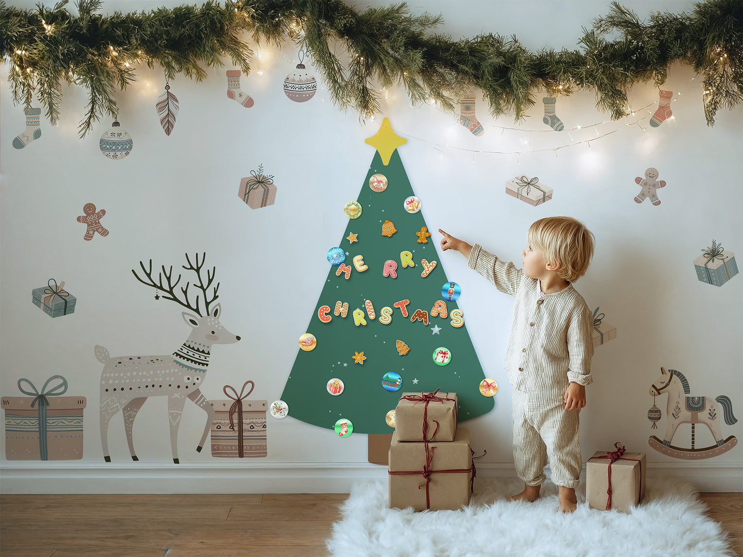 Christmas Tree Magnetic Play Wall