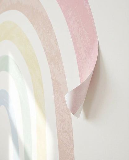 Watercolor Pink Rainbow Wall Decals — Peel & Stick (Easy removable)