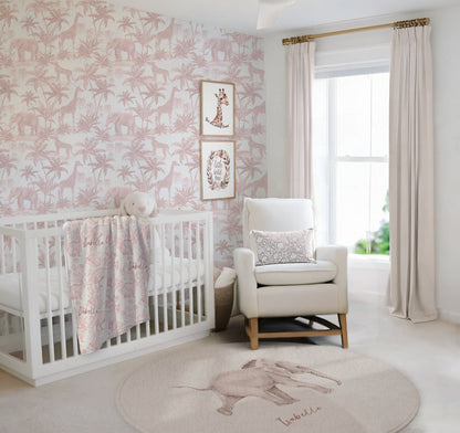 Pink Safari Nursery Set
