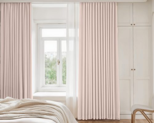 Blush Pink Blackout Curtains