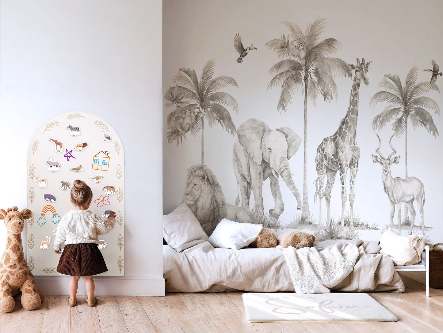 Minimalist Beige Magnetic Play Wall