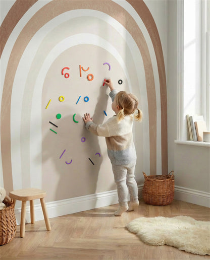 Boho Rainbow Montessori Magnetic  Play Corner Set