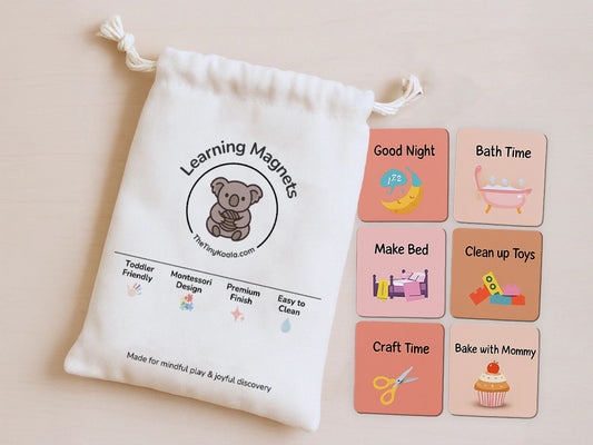 Kids Day and Night Routine Learning Magnet Cards