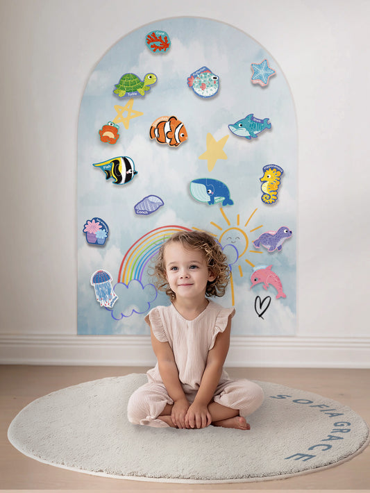 Soft Sky Magnetic Play Wall