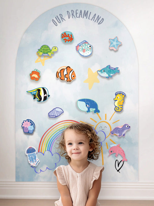 Soft Sky Magnetic Play Wall