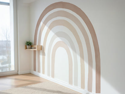 Boho Rainbow Watercolor Wall Decals — Peel & Stick (Easy removable)