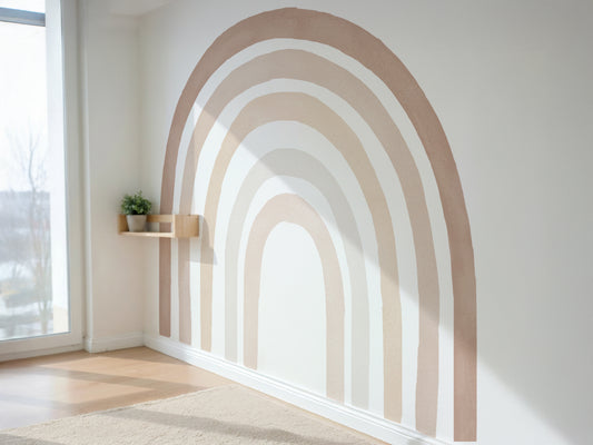 Boho Rainbow Watercolor Wall Decals — Peel & Stick (Easy removable)